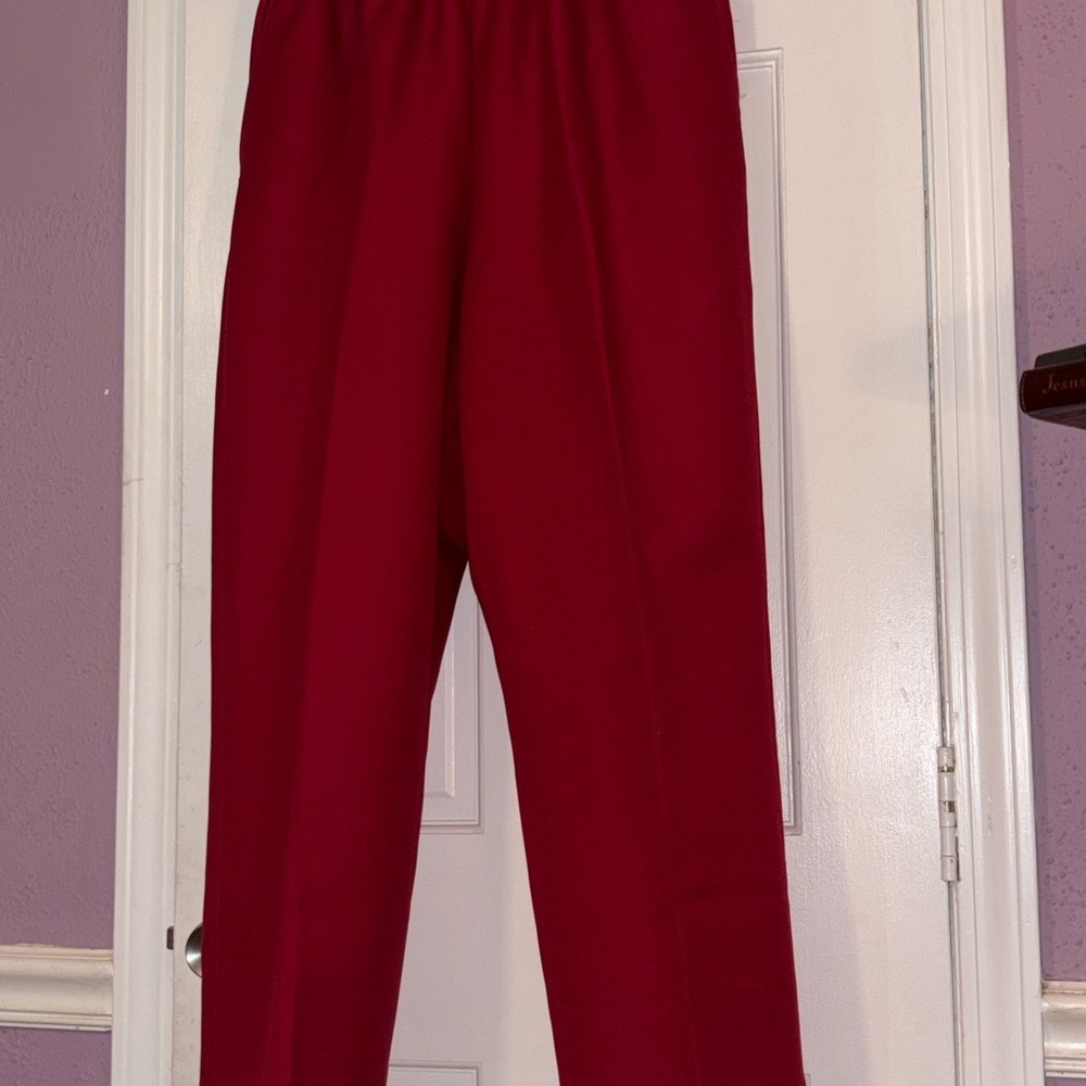 Alfred Dunner Vibrant Red Knit Pants